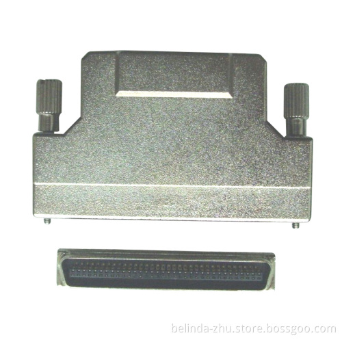 1.27mm Pitch 68 Pin SCSI Solder Plug Connector with Metal Cover